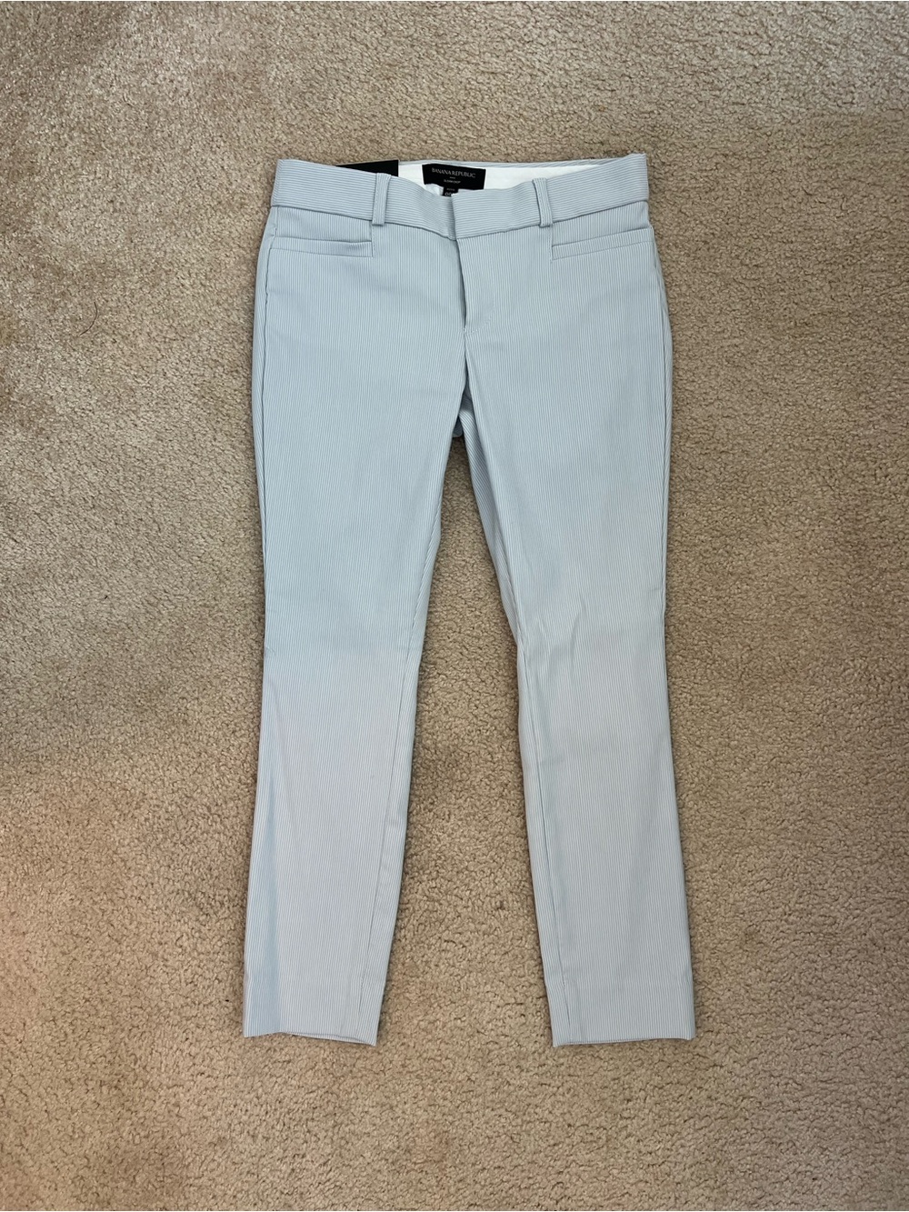 Banana Republic - Light Blue Stripped Skinny Women's Dress Pants
